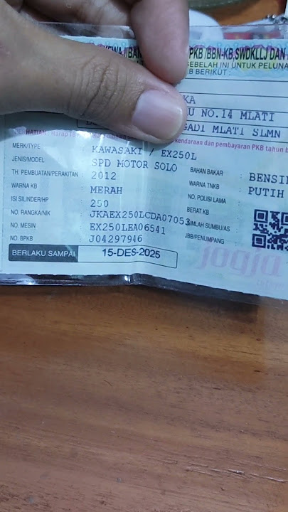 Berapa Pajak Motor Ninja 250 Fi Old Tahun 2012 #ninja250 #kawasaki #streetbike #ninja250fi