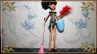 Как сделать ведро , швабру , метелку и метелку для пыли для кукол Monster High и Куклы Барби и т д(Сегодня мы сделаем ведро,швабру,метелку для пыли.Нам потребуется:Пух,шпажки для мяса,баночка от йогурта,кле..., 2014-07-28T15:53:36.000Z)