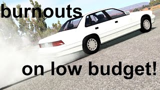 Burnouts With Every Cheap Car In BeamNG. Drive!