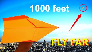 How To Make Paper Plane That Fly Long Time | Over 1000 Feet | best Paper Plane