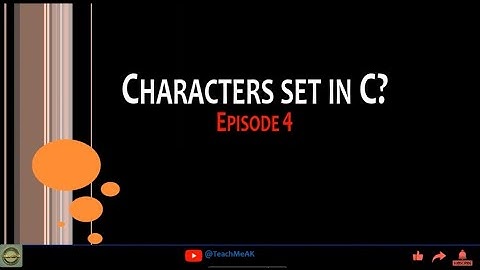 character set in c programming language