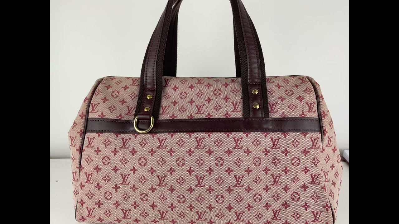 Louis Vuitton Bordeaux Monogram Mini Lin Josephine GM Speedy Boston Bag  861920
