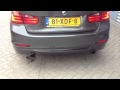 BMW 320i F30 with crooketuning race exhaust revs