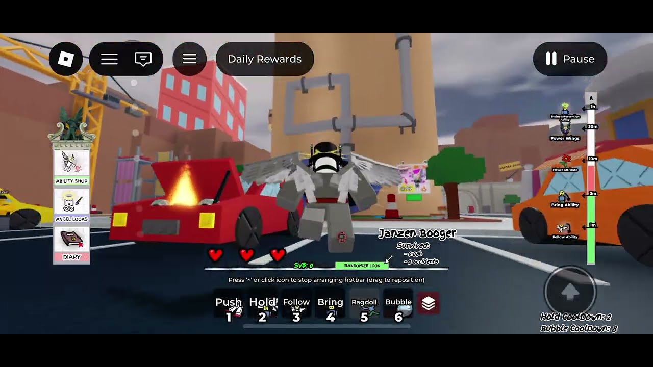 Roblox game name:Gaurdian angle