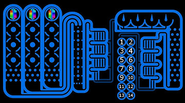 Team Marble Race (14 colors) in Algodoo