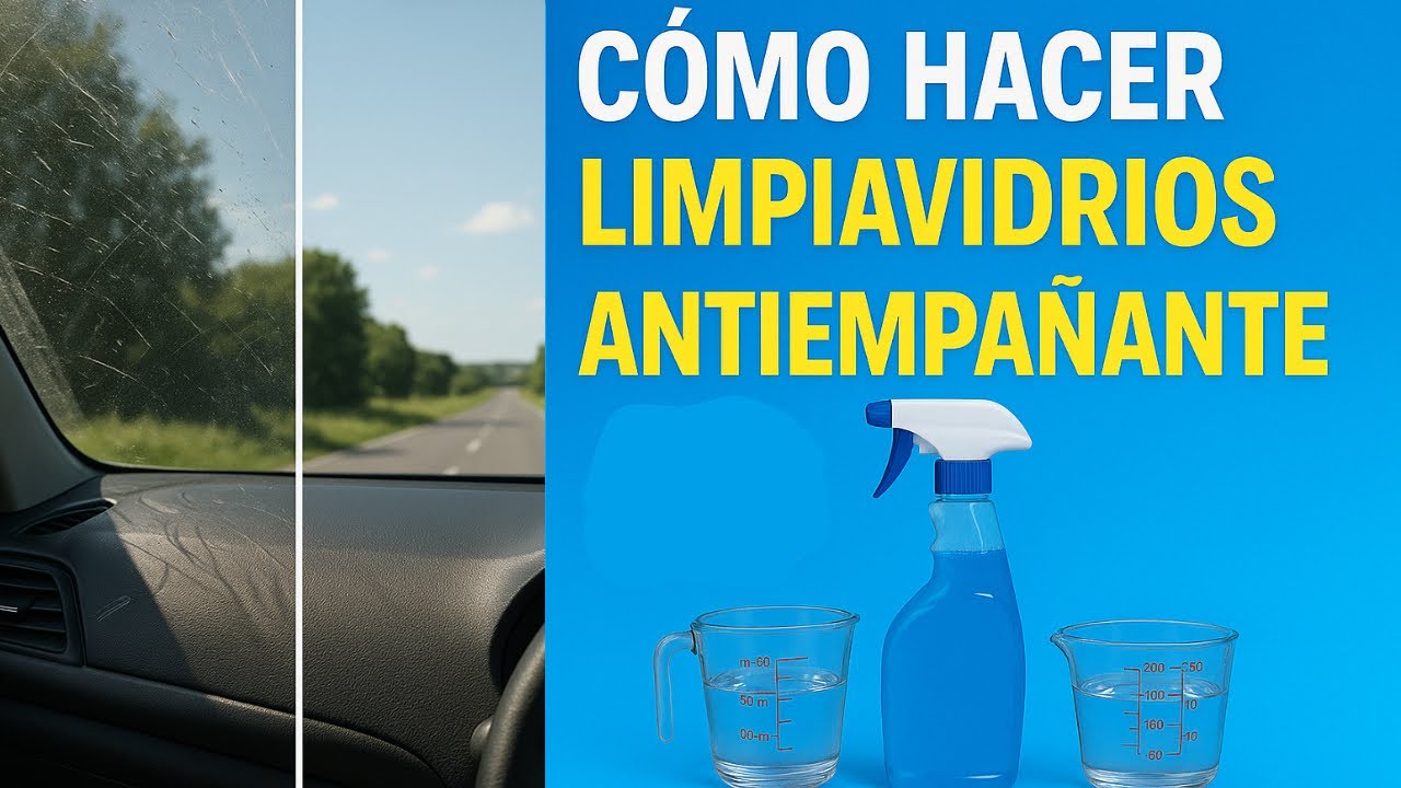Fórmula de limpia vidrios antiempañante desde cero 🧪🪟
