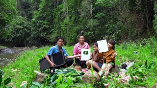 Grilled Fish Lunch Along the Stream Celebrating 100,000 Subscribers, Heavy Rain at the Farm