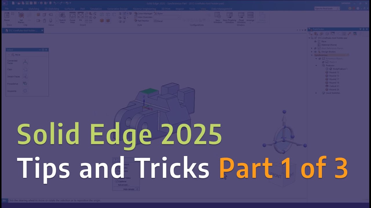 Solid Edge 2025 Tips and Tricks - Part 1 of 3 - YouTube