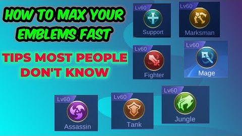 UPGRADE YOUR EMBLEMS FASTER WITH THESE TIPS | MOBILE LEGENDS