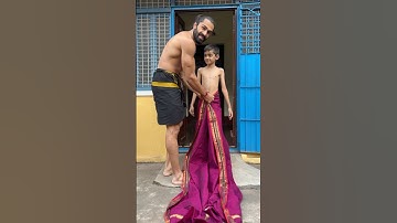 KIDS DHOTI tutorial 😍 #style2 #yt #youtube #shorts #youtubeshorts #yt