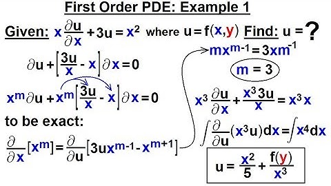 Math: Partial Differential Eqn. - Ch.1: Introduction (19 of 42) First Order PDE: Example 1
