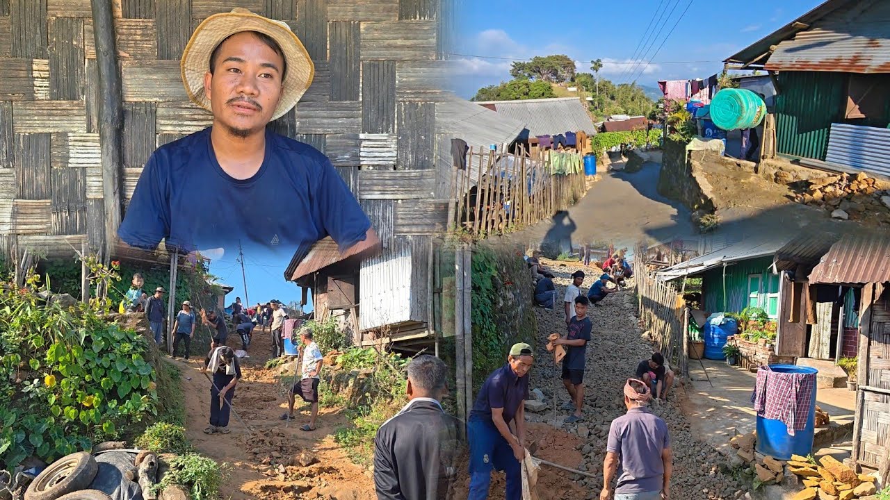 “Fixing Our Village Road! White Topping Work Begins 🚧✨”