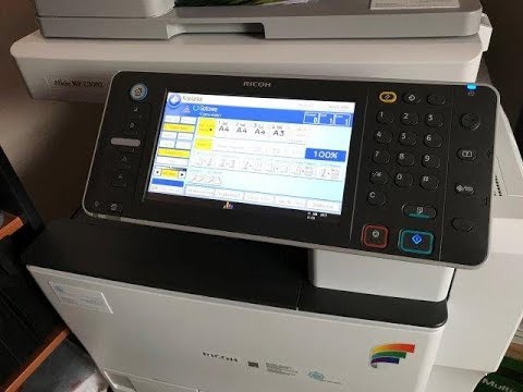 Ricoh Mpc3002 Mpc3502 Network Installation Scanner Network Print Youtube