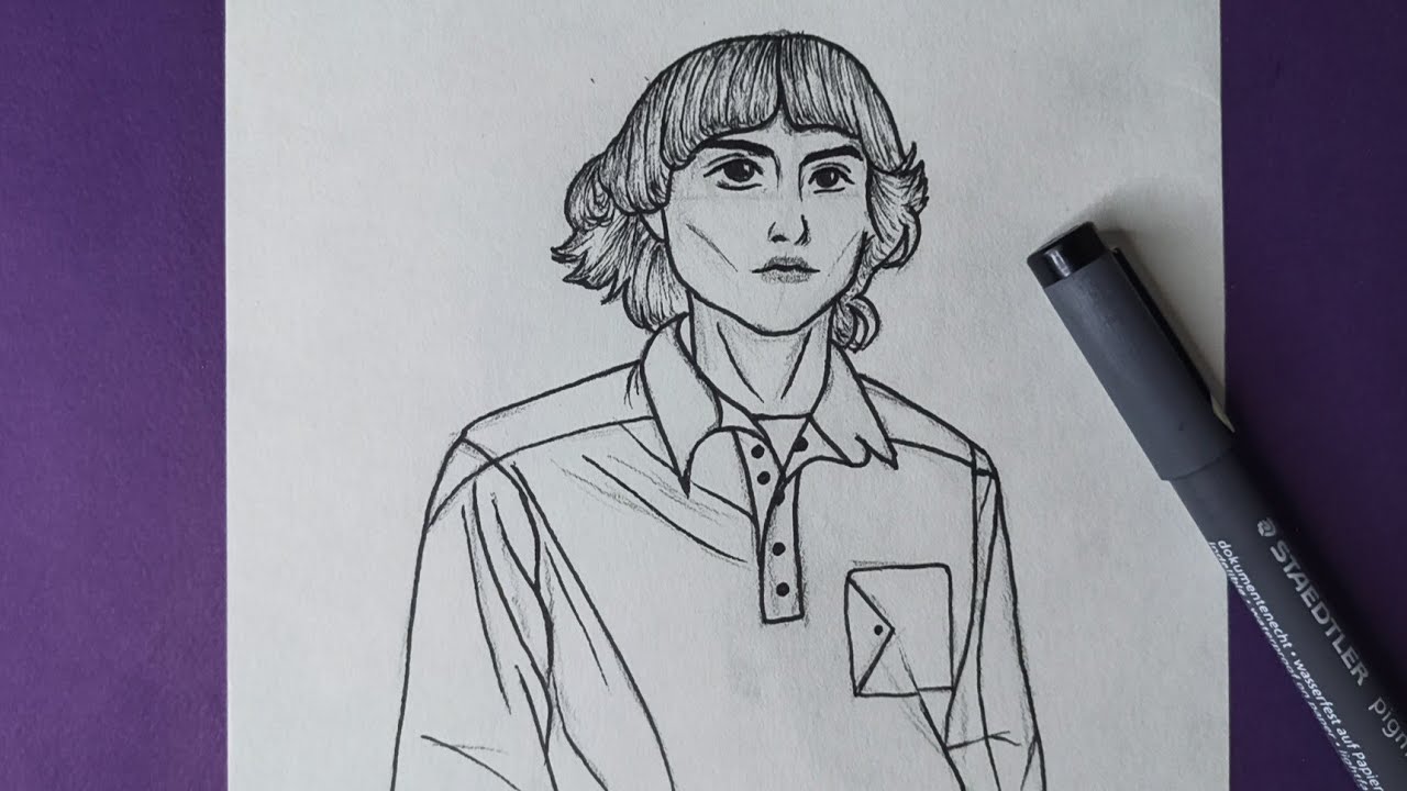 How to draw Mike Wheeler Stranger Things  Pencil sketch drawing of Finn  Wolfhard  YouCanDraw  YouTube