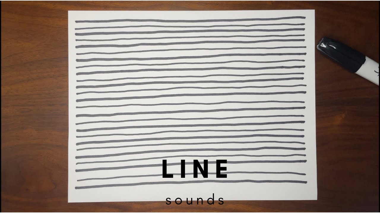 Piece #25: Straight Line Sounds, Art, ASMR, Draw w/ me, Background Noise, Live TV Art, No Talking