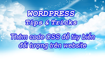 #13 ThuyAnh KulturKanal | Thêm code CSS để tùy biến đối tượng trên website | WordPress Tips&Tricks