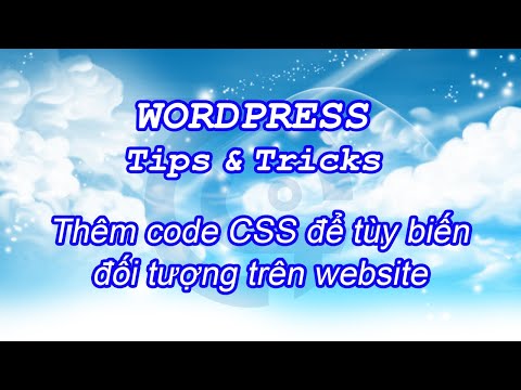 #13 ThuyAnh KulturKanal | Thêm code CSS để tùy biến đối tượng trên website | WordPress Tips&Tricks