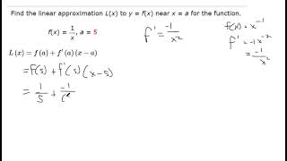 MATH 1020 Sec 4 2 Linear Approx and Differentials Q1