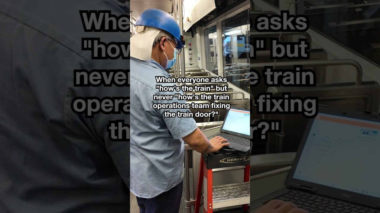 Everyone asks "how's the train?" but never "how's the train ops team fixing the train door?" 🚆💔