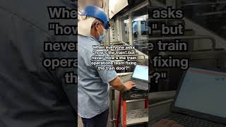 Everyone asks hows the train? but never hows the train ops team fixing the train door? 🚆💔