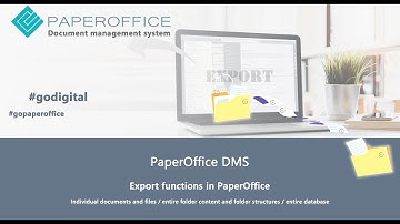 How to EXPORT documents and folders in PaperOffice Document Management System / Paperless office