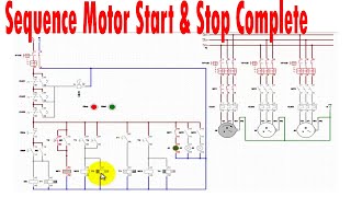 Sequence 3 Phase Motor Starting & Stop Bangla Tutorial | Motor Controlling Connection Bangla