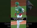 Wilson Contreras walks ball back to pitcher after being hit by pitch #mlb #redsox #astros #baseball
