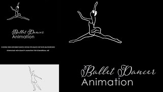 Animation of young ballet dancer black background