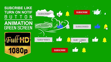 Subscribe Button Cool Animation + Sound Effect (Green Screen)