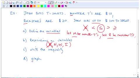 linear inequalities #3 word problem