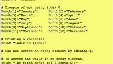 Intro To Korn Shell - Lesson 4 - A Little About Arrays/Lists