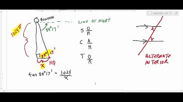 MATH 1130 Pre-Calculus Section 4.3 Part 2 Right Triangle Trigonometry