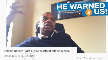 Man WARNED Everyone To Buy Bitcoin in 2013 (Bitcoin Update Just Buy $1 Please - Davinci Jeremie)