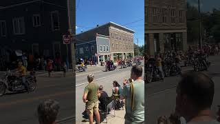 Motorcycles in Heuvelton N Y Labor Day parade 8/31/25