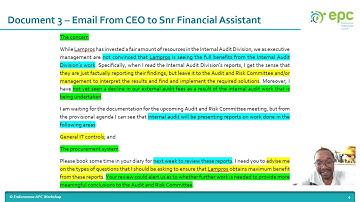 APC Workshop – Day #3: Limpros Document #3 & 8 Analysis (AUD) (14:30) (27112022)