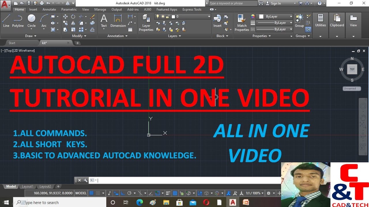 Complete autocad(2d) in hindi for beginners ll Autocad 2d full tutorial ...