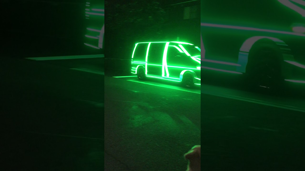 犬もびっくり Led電飾車 Led Illumination Car The Dog Was Surprised Too Youtube