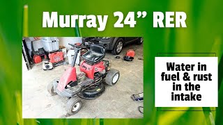 Murray 24 inch riding mower with water in fuel and rust in the engine, will it run again?