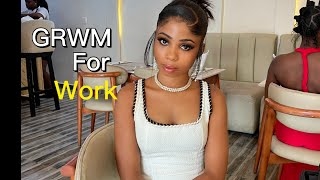 “A gentle morning routine: GRWM for work 🌸🌸”