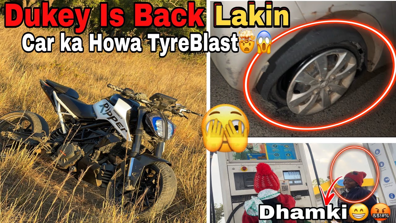 @Street.Ripper Dukey Is Back❤️‍🔥 Lakin Car ka howa Tyre Blast😱🤯 // Crazy Girl Reaction❤️😍