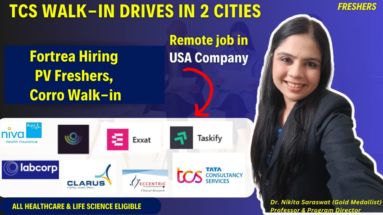 🚨 TCS & Corro Health Mega Walk-in Drive 2025 🔥 | Pharmacovigilance & Medical Coding Freshers Hiring