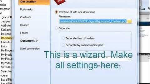 How to combine PDF files INTO ONE with PDF Combine