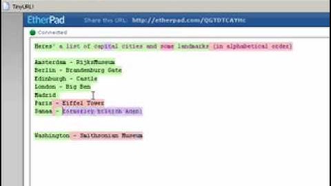 Etherpad Demo for Education
