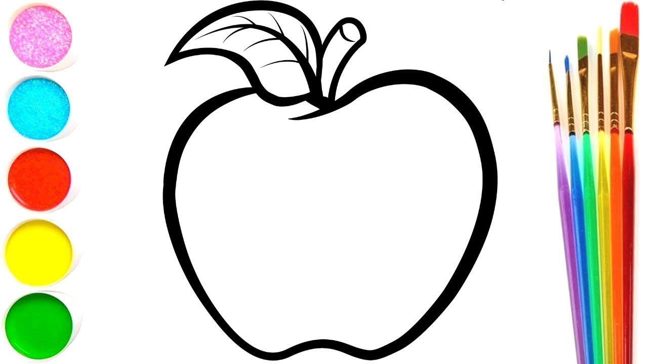 Olmaxon Rasmi Bolalar Uchun olma rasm chizish | Drawing Apple for children and kids ...