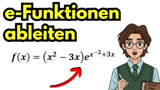 e Funktionen ableiten - Kettenregel und Produktregel - viele Beispiele einfach erklärt