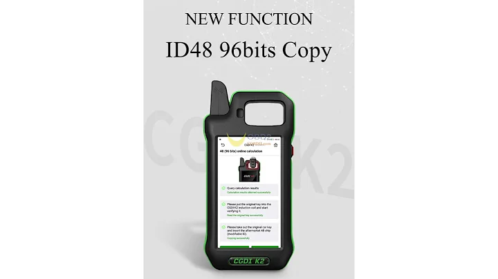 Unlocking the Power of CGDI K2: ID48 96-Bit Copy Now LIVE – No Soldering Needed!
