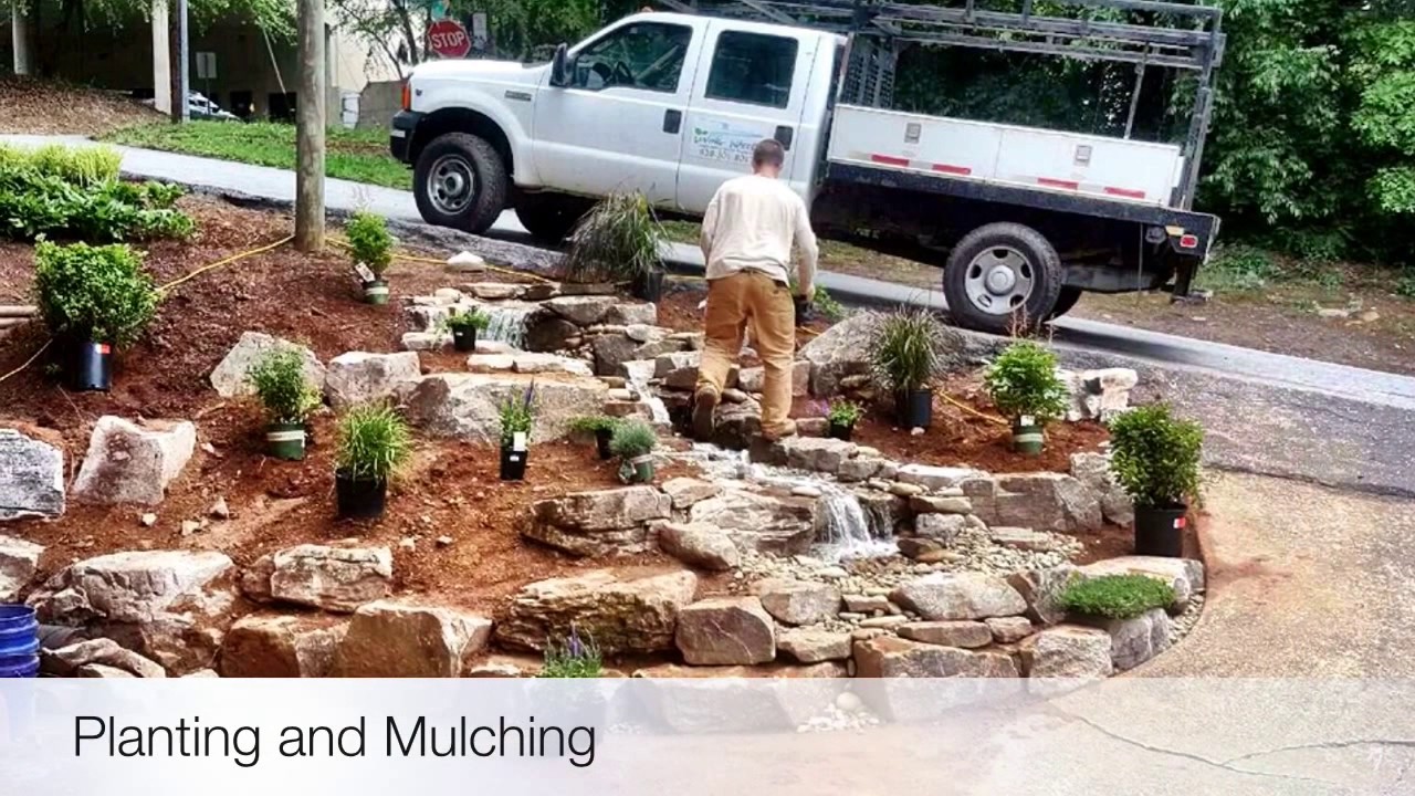 Front yard waterfall