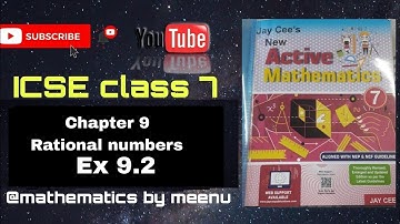 Active Mathematics class 7, Chapter 9, Rational numbers,Ex 9.2