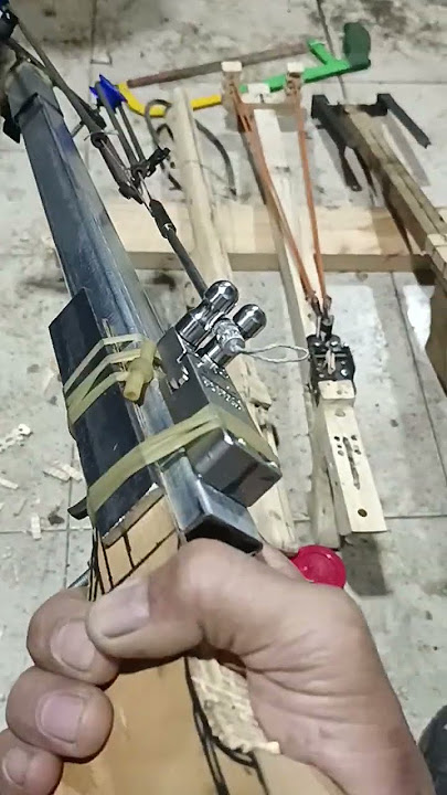 merakit slingshoot rifle  ketapel ikan paser ikan