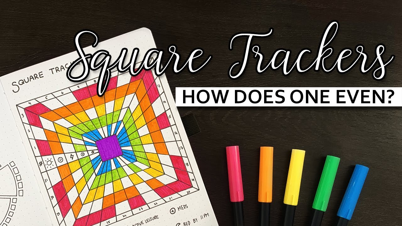 How to draw square trackers for your bullet journal 💜 